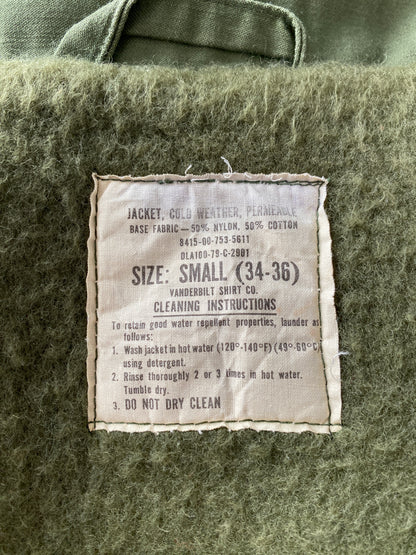 US Navy A-2 Deck Jacket — 1979 Issue, Authentic Military Outerwear- Size Small.-AJ357 Studio
