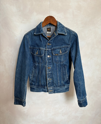 Size 34US / 44EU .Vintage 80s Lee Denim Jacket – 24Pockets – Made in USA-AJ357 Studio