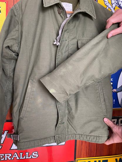 US Navy A-2 Deck Jacket — Authentic Military Outerwear. Size Medium-AJ357 Studio
