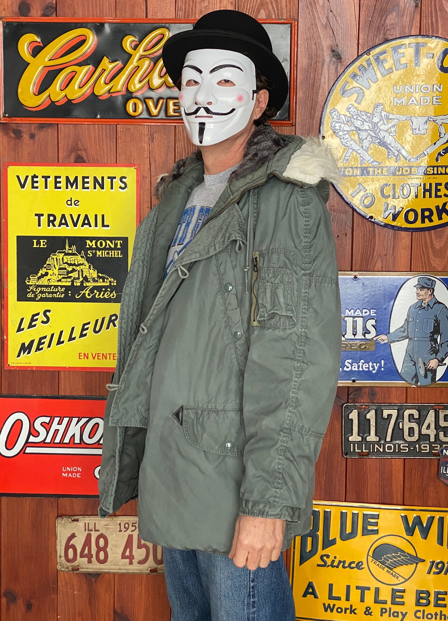 vintage 1980 usaf n3b snorkel parka extreme cold weather jacket size small aj357 studio