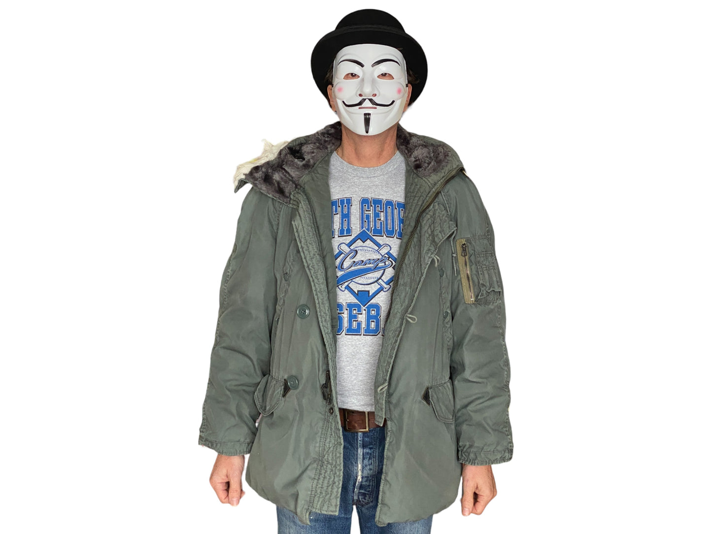 vintage 1980 usaf n3b snorkel parka extreme cold weather jacket size small aj357 studio