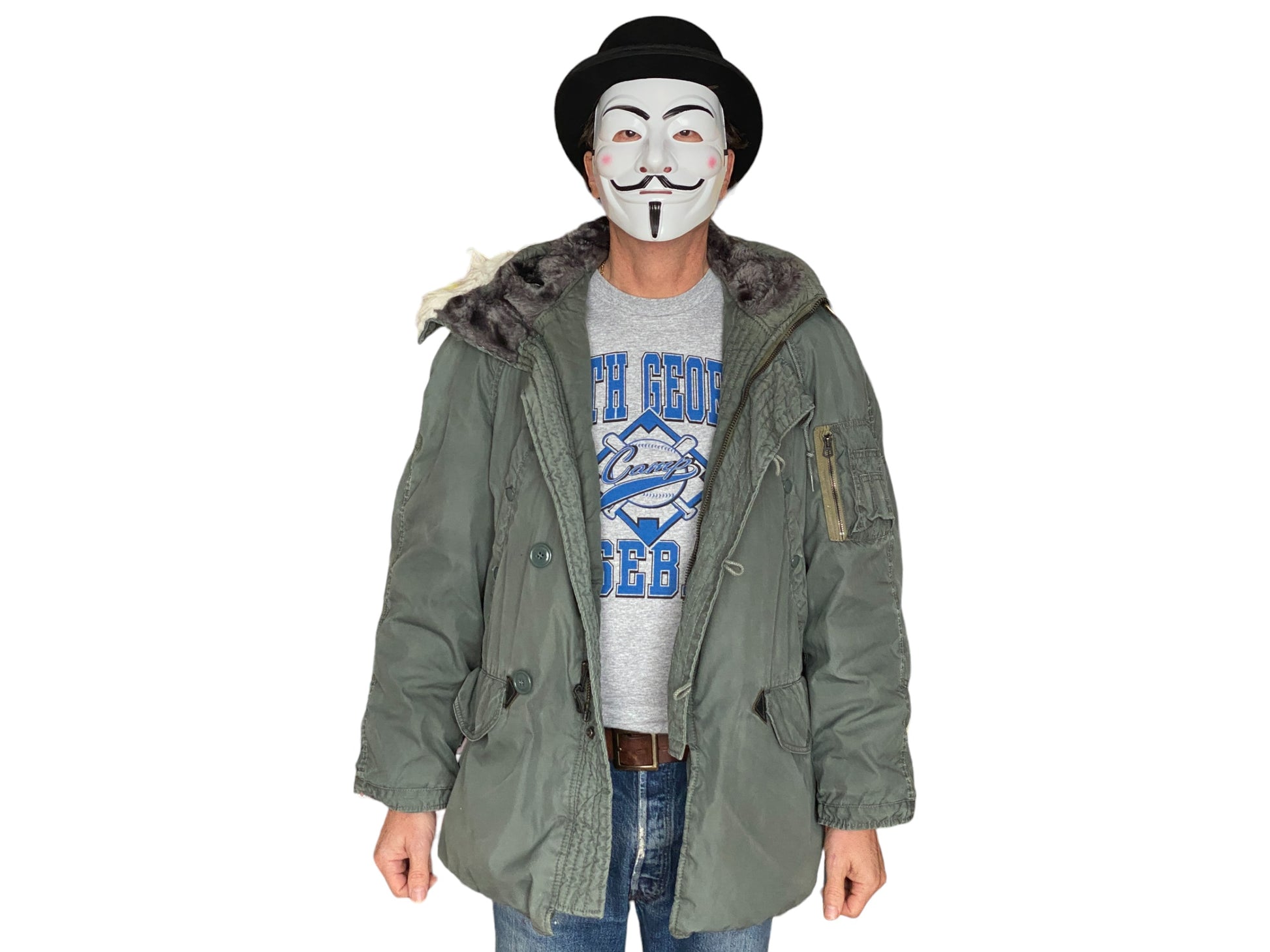 vintage 1980 usaf n3b snorkel parka extreme cold weather jacket size small aj357 studio