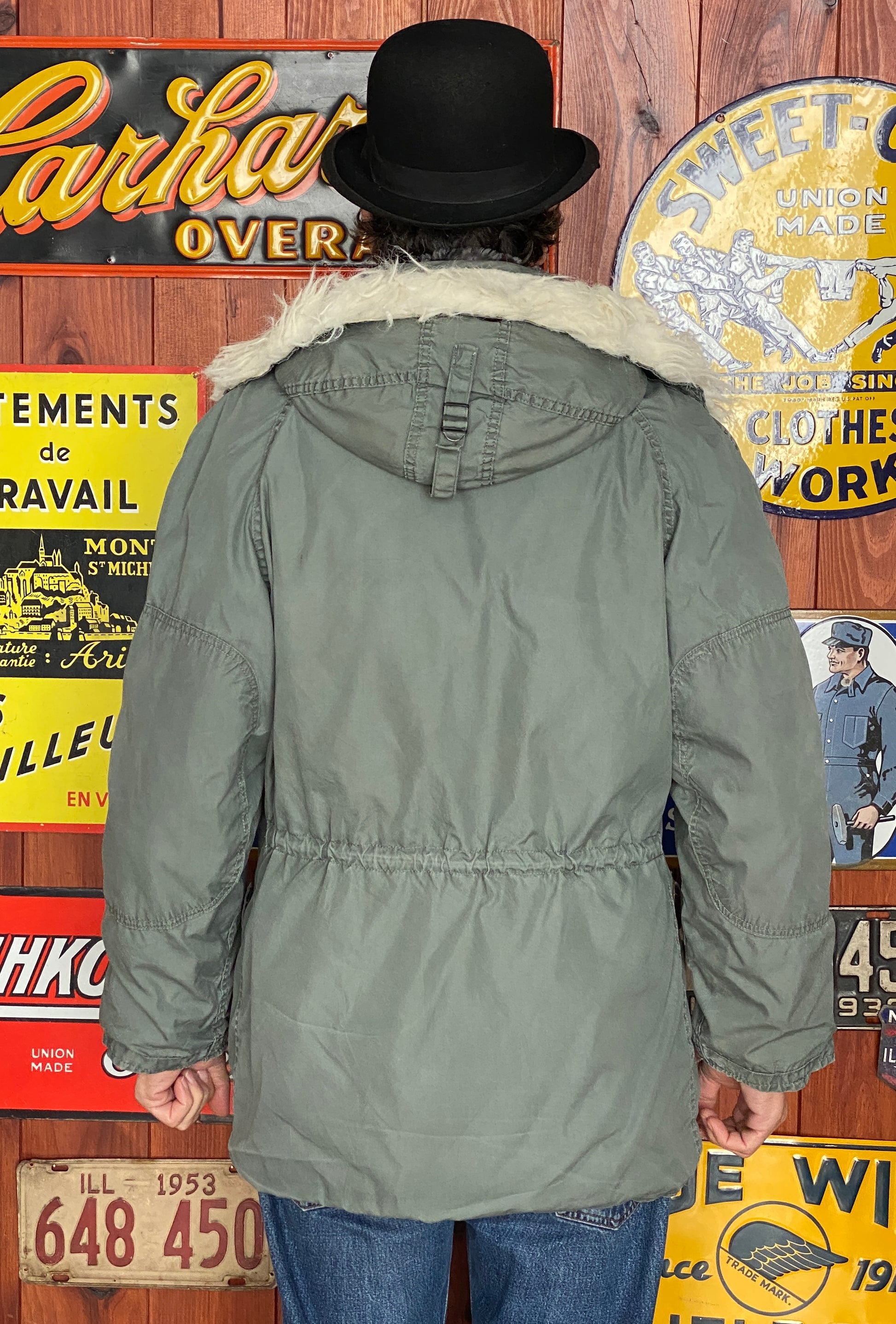 vintage 1980 usaf n3b snorkel parka extreme cold weather jacket size small aj357 studio