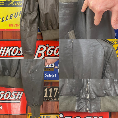 80s Vintage Leather Jacket | Size 38US (48EU) | Retro Fashion Statement-AJ357 Studio
