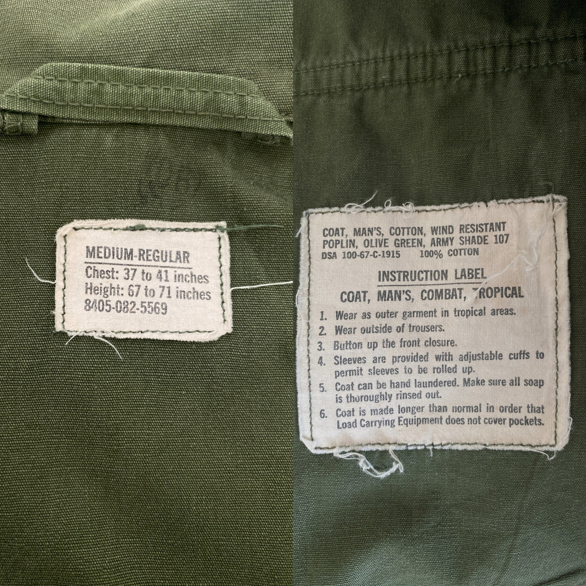 Medium. Authentic 1967 3rd pattern US Air Force vintage Vietnam jungle jacket.-AJ357 Studio