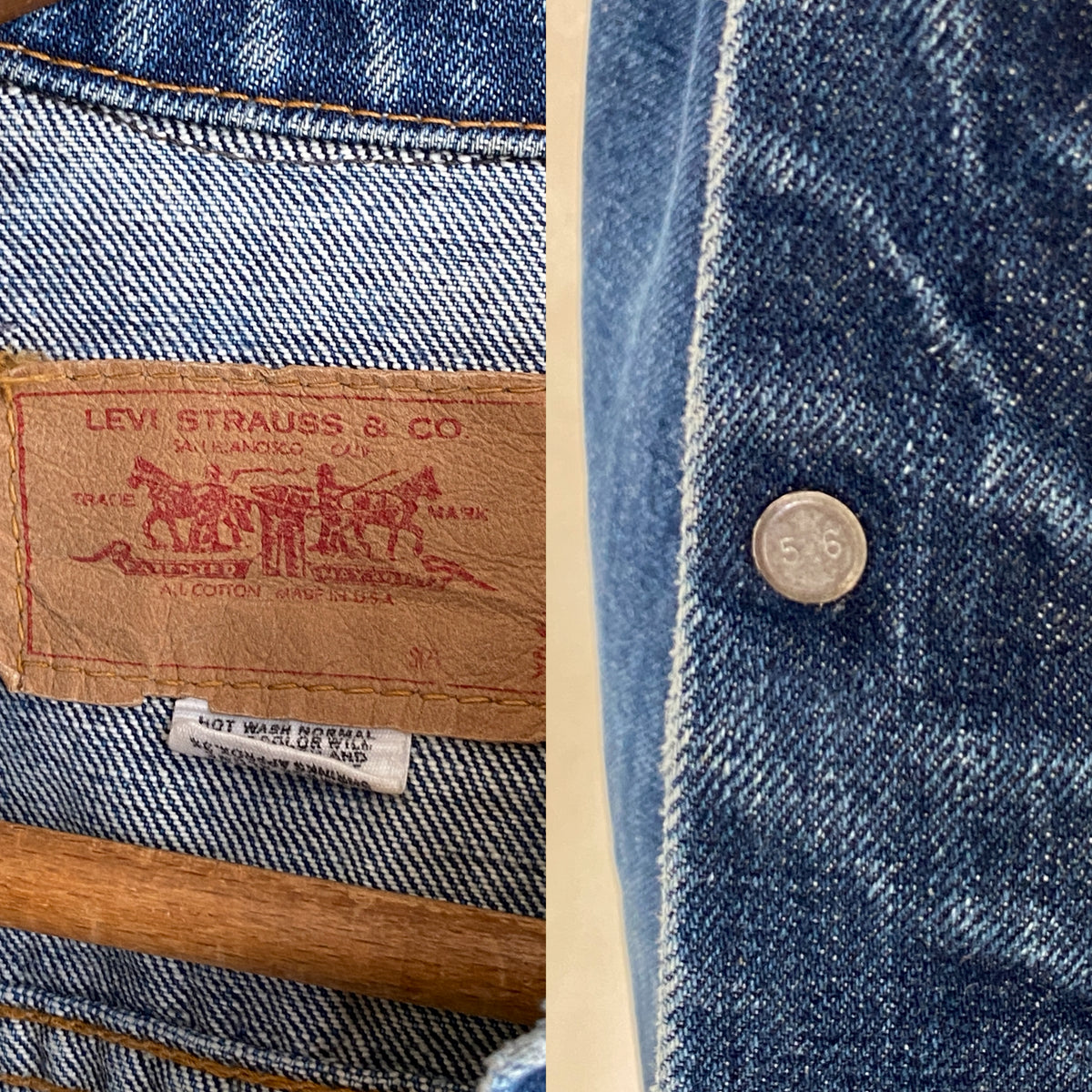 Size 36/38US Vintage 1971 Single Stitch Levis Jacket, Made in USA-AJ357 Studio