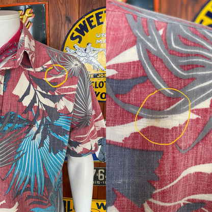 Large. Vintage 70s Hawaiian cotton shirt made by R.J.C Made in Hawaii-AJ357 Studio