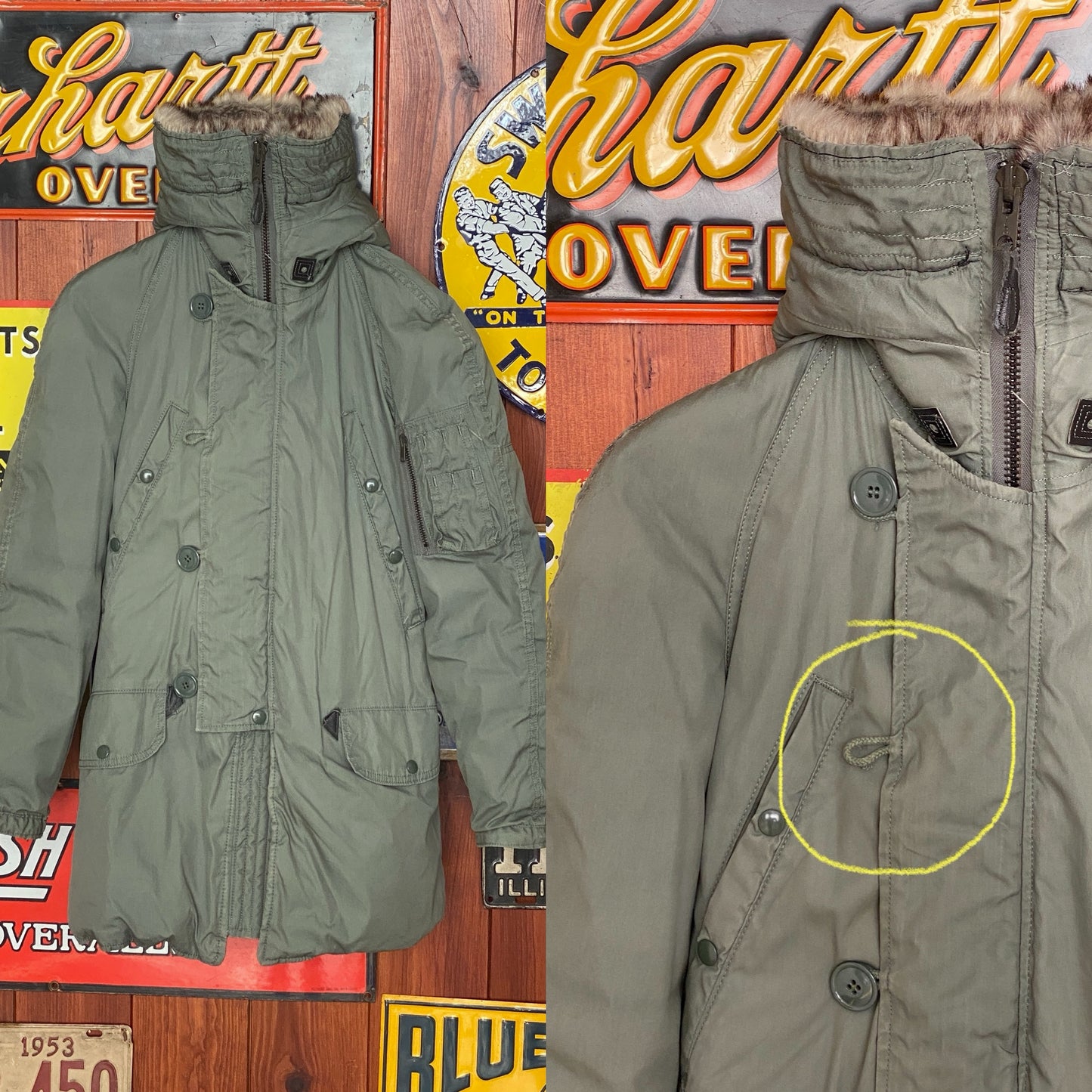 authentic 1986 us air force n3b cold weather jacket xxs AJ357 Studio