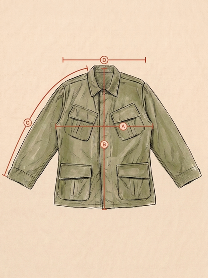 Small Reg. Authentic 1969 US Army Vintage Vietnam Jungle Jacket. Military