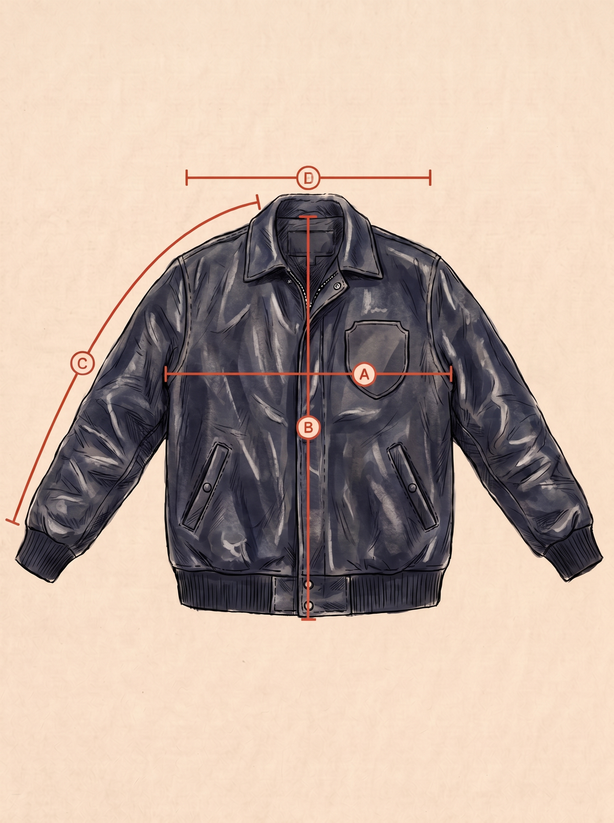 Size 48 US / 58 EU · Vintage 90s Leather College Jacket — Brock University Bomber Canadian Varsity
