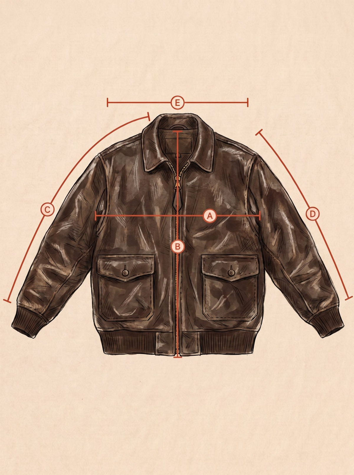 Size 42US / 52 EU Vintage Hand-Painted Republic of Korea  Flight Jacket -