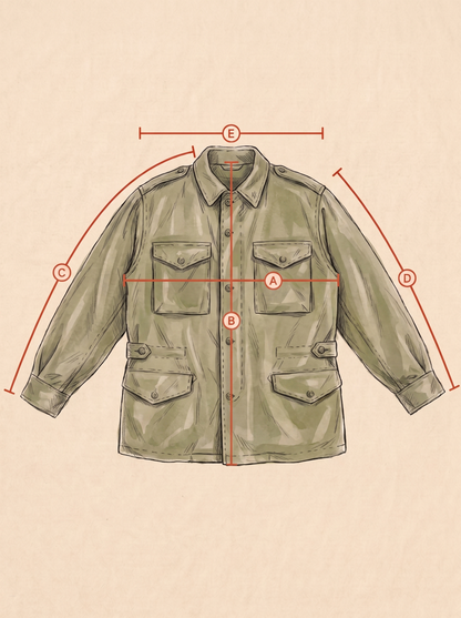 Med Long. Authentic 1975 OG-107 US Army M-65 Field Jacket – Vietnam Era Military Issue