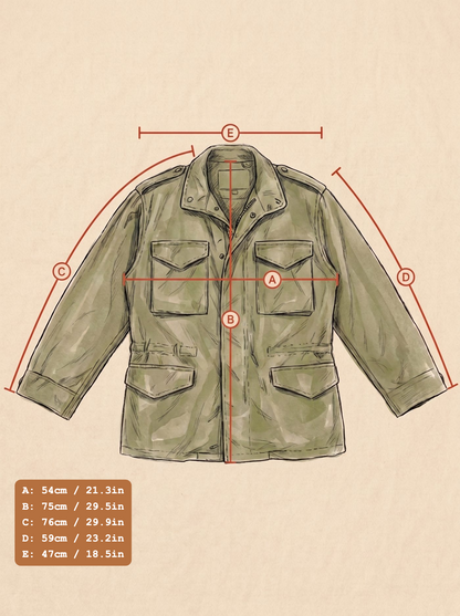 Small Short. Authentic 1984 U.S Army M-65 Field Jacket | OG-107 Military Issue-AJ357 Studio