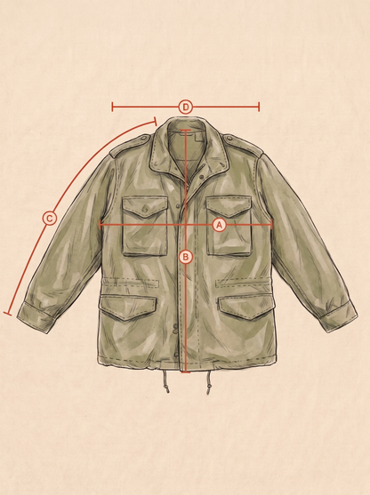 X Small Short. Authentic 70s US Army  Vintage M-65 field jacket Military