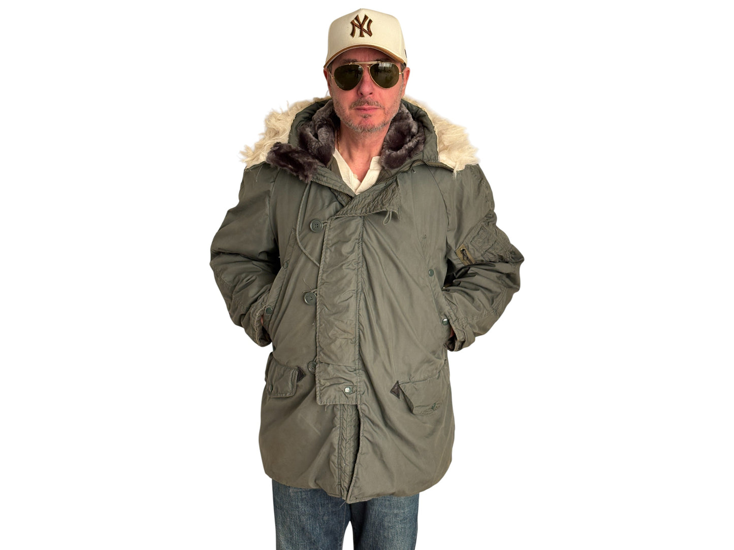 Authentic 1981 US Air Force N-3B Flight Jacket Parka — Extreme Cold Weather — Size Medium