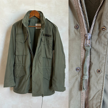 Small Long. Authentic Alpha Industries 1969 US Army M-65 Field Jacket – OG-107 – Vintage Military Issue-AJ357 Studio