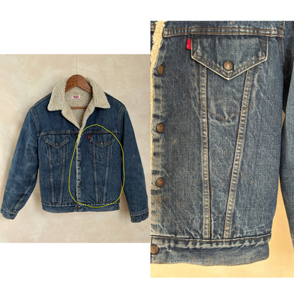 Size 38US / 48EU. 2 pockets Vintage 70s Levis fleece Jacket Made in USA-AJ357 Studio