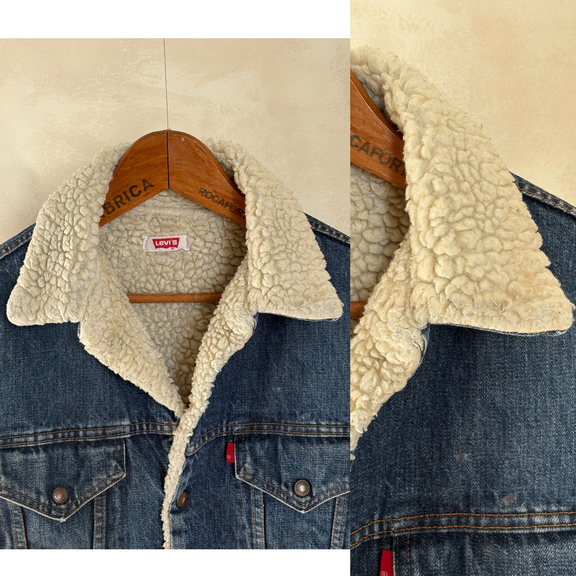 Size 38US / 48EU. 2 pockets Vintage 70s Levis fleece Jacket Made in USA-AJ357 Studio