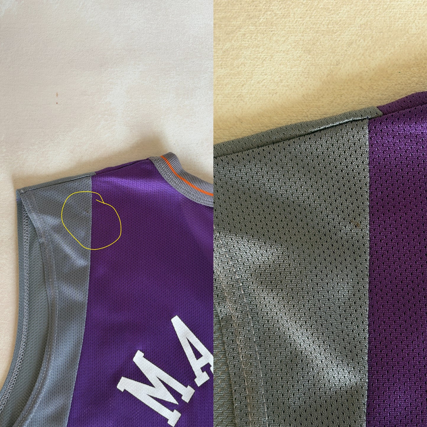 Champion Phoenix Suns #3 Marbury Jersey Size 40 Purple Mesh Vintage 90s NBA