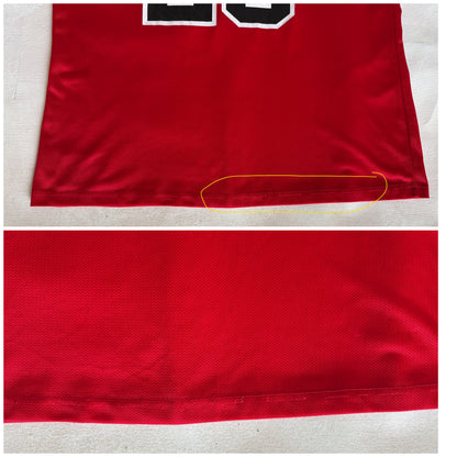 Champion Chicago Bulls Michael Jordan #23 Jersey Size 48 Red Mesh 90s NBA Road Jersey