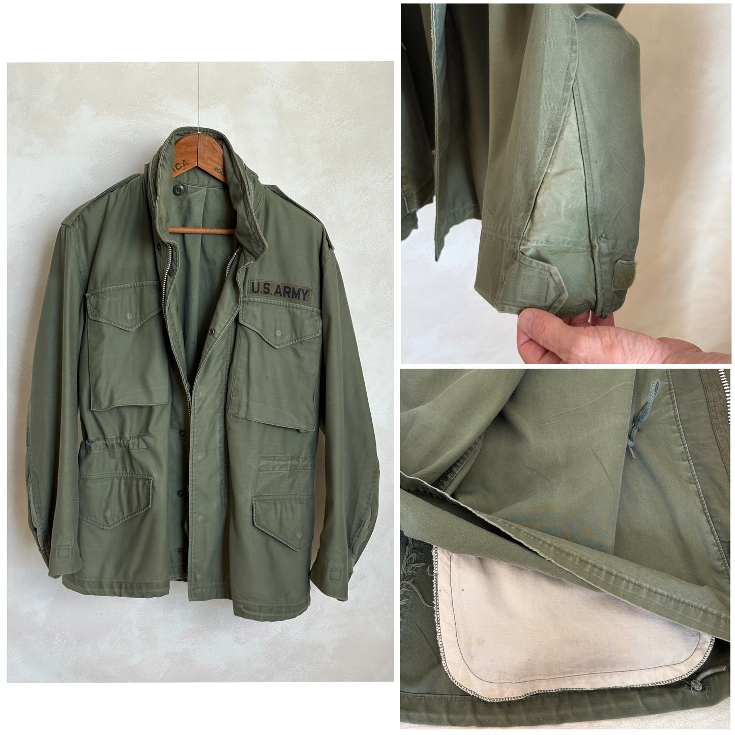 Small Regular – Authentic 1967 US Army M-65 Field Jacket Military - USA Vintage Bcn