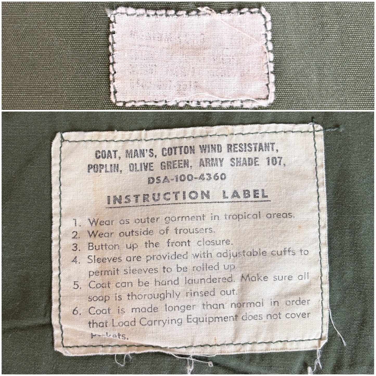 Med Long. Authentic 26th Infantry Division -Yankee Division- 1966 US Army Vintage Vietnam jungle jacket.