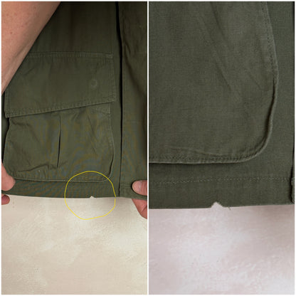 Small Reg. Authentic Third Pattern 1966 US Army Vintage Vietnam jungle jacket.