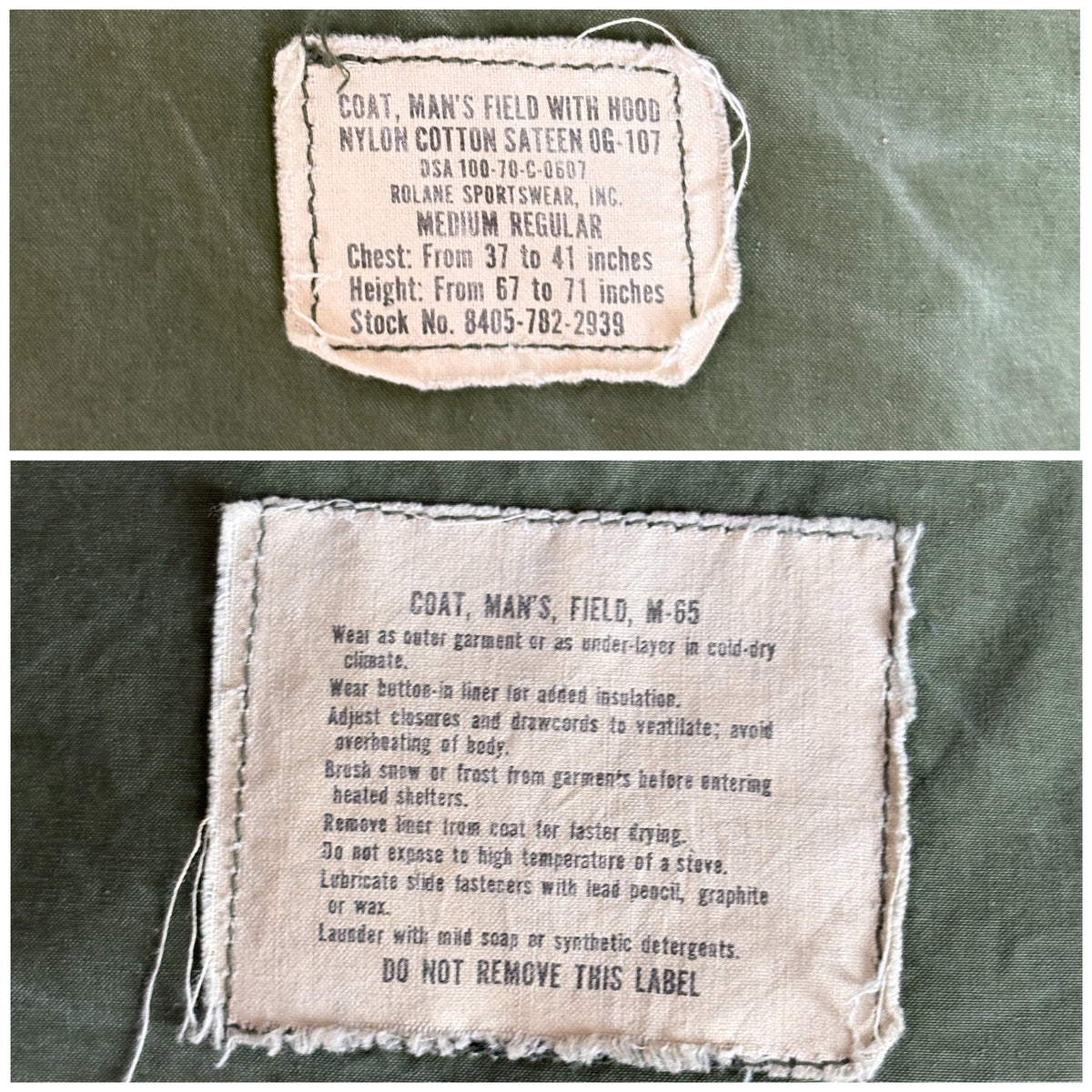 Size Med Reg. Authentic 1970 M-65 US Army Field Jacket | OG-107 Military Issue-AJ357 Studio