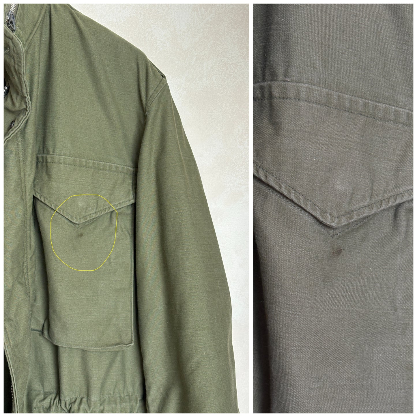 Size Med Reg. Authentic 1970 M-65 US Army Field Jacket | OG-107 Military Issue