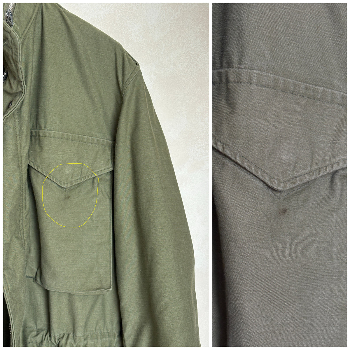 Size Med Reg. Authentic 1970 M-65 US Army Field Jacket | OG-107 Military Issue-AJ357 Studio