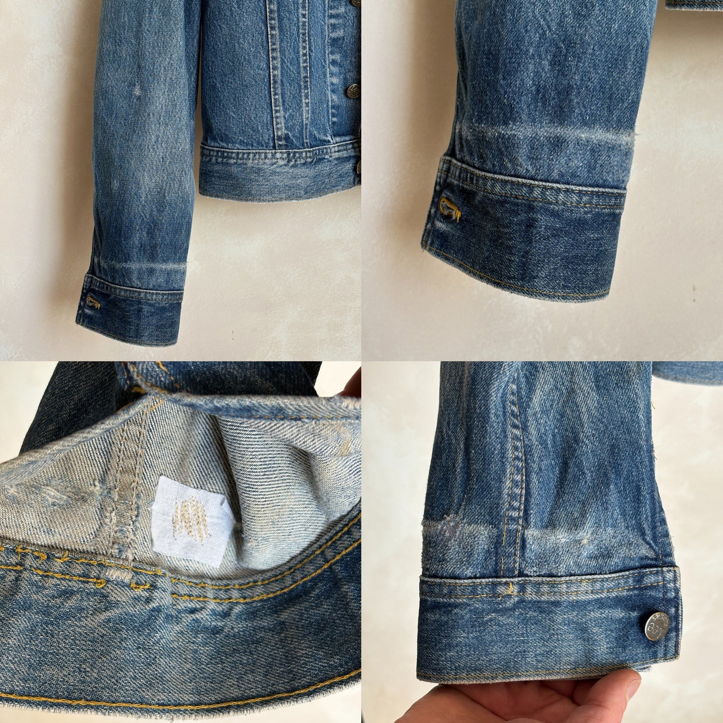 Vintage 80s Lee Denim Jacket 2 Pockets Made in Canada | Size 42US / 52EU