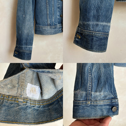 Vintage 80s Lee Denim Jacket 2 Pockets Made in Canada | Size 42US / 52EU