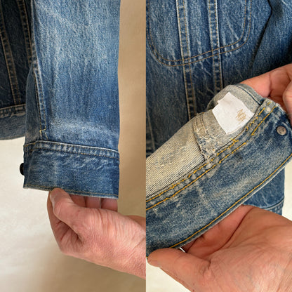 Vintage 80s Lee Denim Jacket 2 Pockets Made in Canada | Size 42US / 52EU