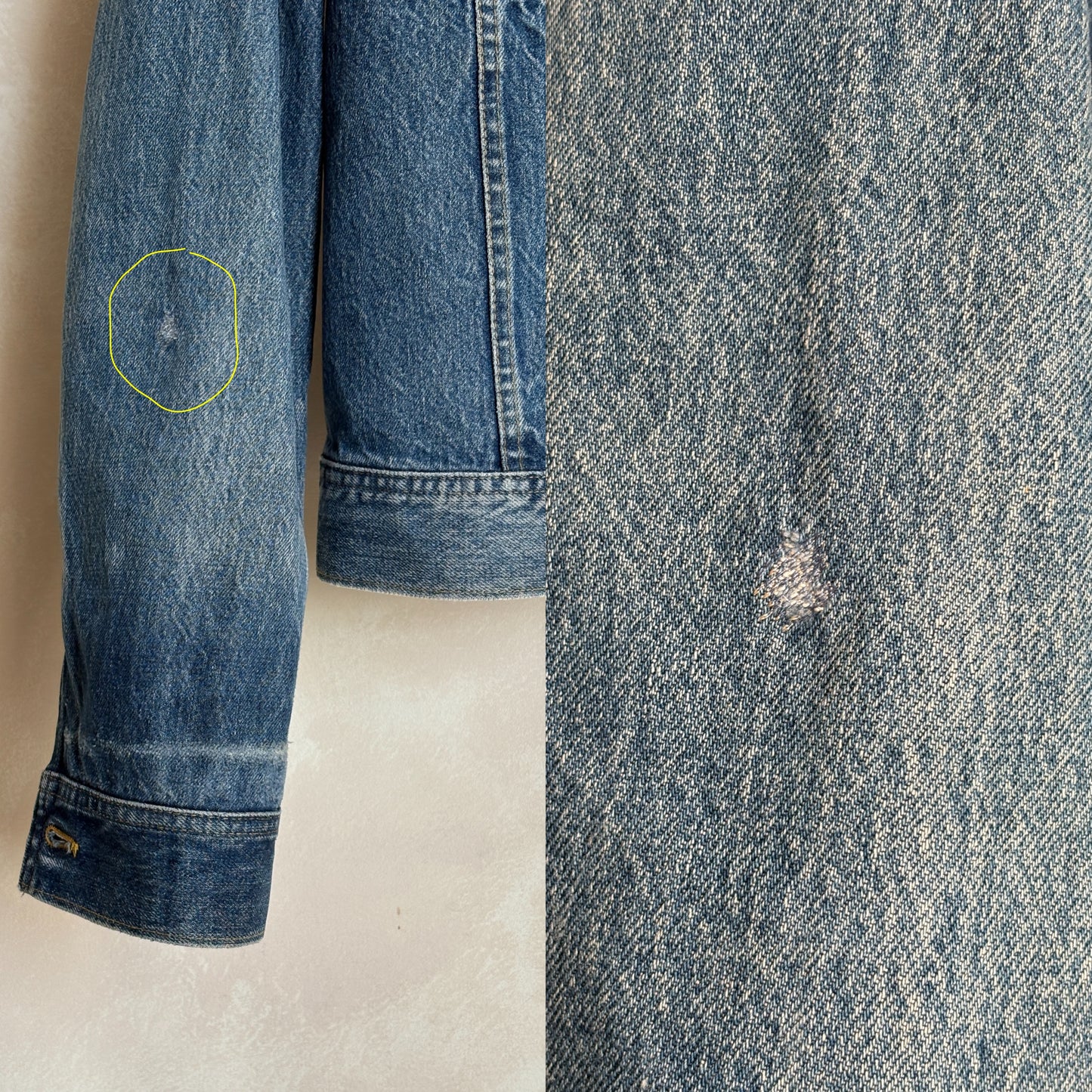 Vintage 80s Lee Denim Jacket 2 Pockets Made in Canada | Size 42US / 52EU