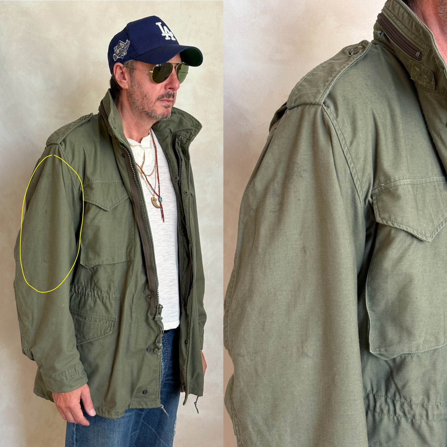 Med Long. Authentic 1987 US Army M-65 field jacket Military - USA Vintage Bcn