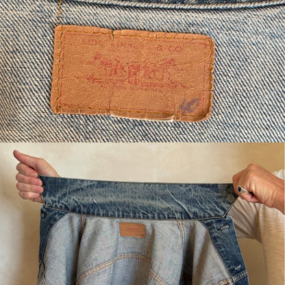 Size 40US / 50EU. Vintage 70s Levi’s Denim Jacket – 2 Pockets – Made in USA-AJ357 Studio
