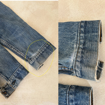 Size 42US/52EU. Vintage late 70s 70505 Levis 2 pockets made in USA-AJ357 Studio