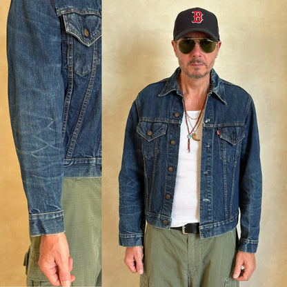Size 42US / 52EU . Vintage 70s Levis single stitch jacket Made in USA.-AJ357 Studio