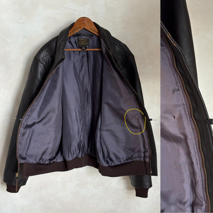 Willis & Geiger Type A-2 Leather Flight Jacket - USA Made - Dark Brown - Size 48T (Tall)-AJ357 Studio-AJ357 Studio