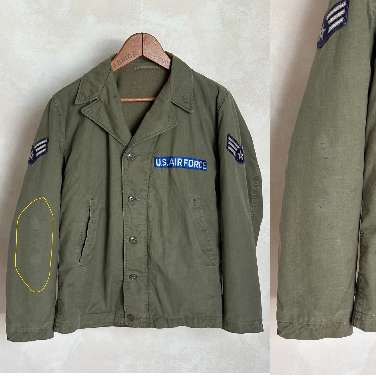 Vintage U.S. N-4 Field Jacket – WWII Contract / Vietnam Era U.S. Air Force Reissue. 38- 40US-AJ357 Studio-AJ357 Studio