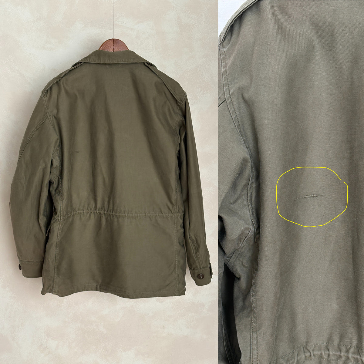 38 Reg Authentic US Army M-43 Field Jacket – OG-107 – Vintage Military Issue Made USA-AJ357 Studio