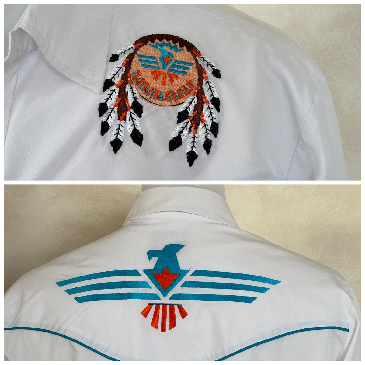 Size M. Authentic Vintage 80’s Embroidered Western Shirt-AJ357 Studio