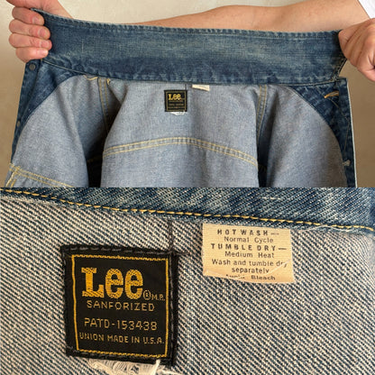 Vintage 70s Lee Union Made Denim Jacket  Made in USA  Size 44-46US / 54-56EU