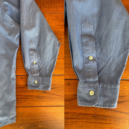 Ralph Lauren Yarmouth Shirt 16-32 Blue Pinpoint Oxford Cotton Button Up