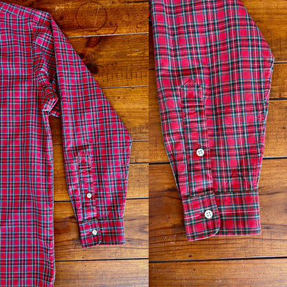 Ralph Lauren BLAKE Shirt Medium Red Plaid Cotton Button Down