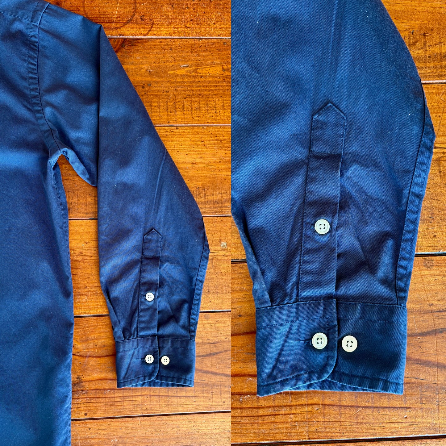 Ralph Lauren BLAKE Shirt Large Navy Cotton Button Down Red Pony