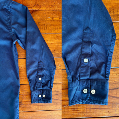Ralph Lauren BLAKE Shirt Large Navy Cotton Button Down Red Pony