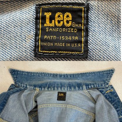 Size 34US / 44EU. Vintage 80s Lee Union Made Denim Shirt – 2 Pockets – Made in USA-AJ357 Studio