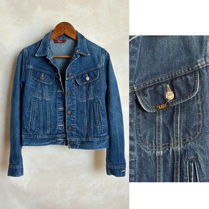 Size 34US / 44EU .Vintage 80s Lee Denim Jacket – 4 Pockets – Made in USA-AJ357 Studio
