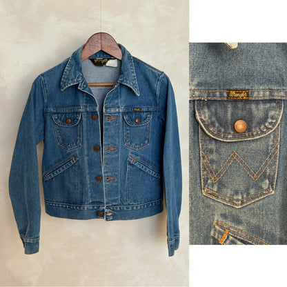 Size 18 . Vintage 70s Wrangler Denim Jacket – 4 Pockets – Made in USA-AJ357 Studio